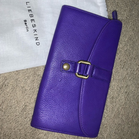 LIEBESKIND Purple Leather Wallet - Picture 2 of 6
